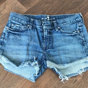 7 for all mankind jean shorts